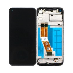 Touch+Display com Frame Samsung Galaxy A11/A115 6.4'' Small Glass Preto Touch+Display com Frame Samsung Galaxy A11/A115 6.4'' Small Glass Preto